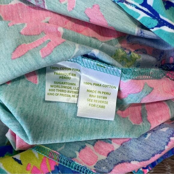 Lilly Pulitzer Riva Dress Shorely Blue Sandstorm Women’s Size S (Small flaws) - Picture 7 of 8